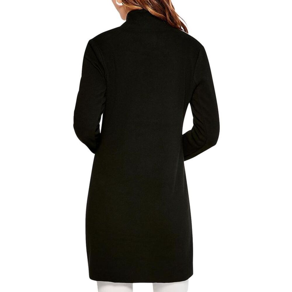 Nic + Zoe Womens Black Drapey Polyester Duster Sweater Jacket NWT - Picture 2 of 2